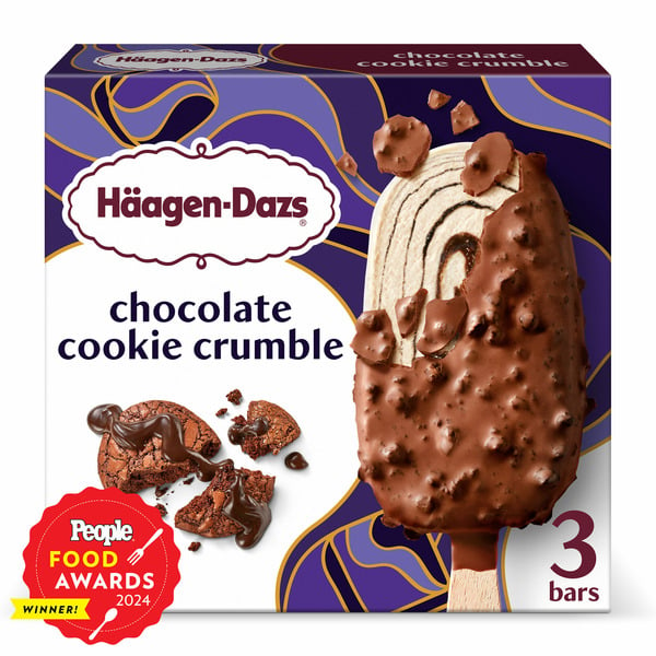 Frozen Dessert Haagen-Dazs Chocolate Cookie Crumble Ice Cream Bars hero