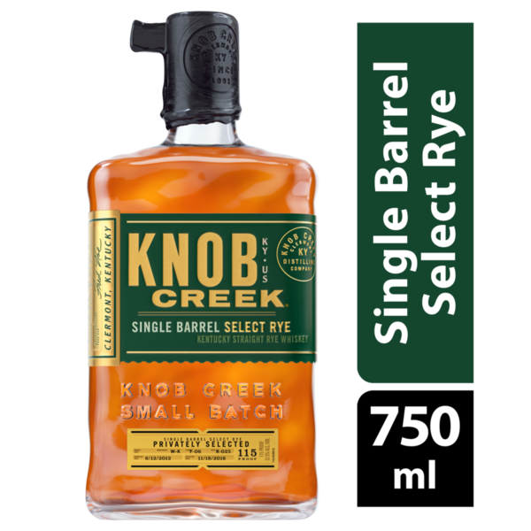 Liquor Knob Creek Single Barrel Select Rye Whiskey hero