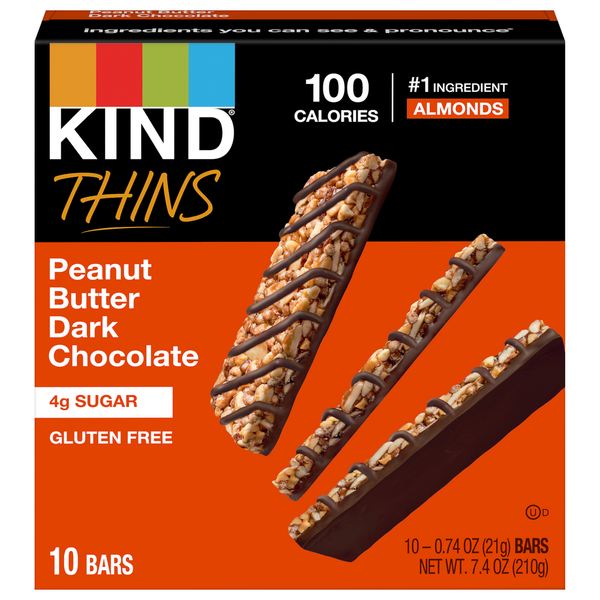 Clothing KIND Thins Peanut Butter Dark Chocolate hero