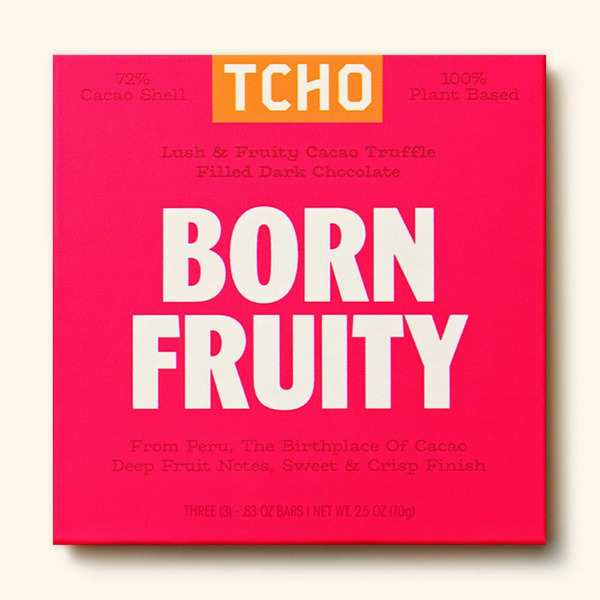 TCHO Born Fruity Dark Chocolate Bar hero