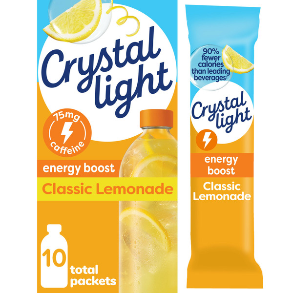 Cocoa & Drink Mixes Crystal Light Lemonade Energy Boost Drink Mix hero