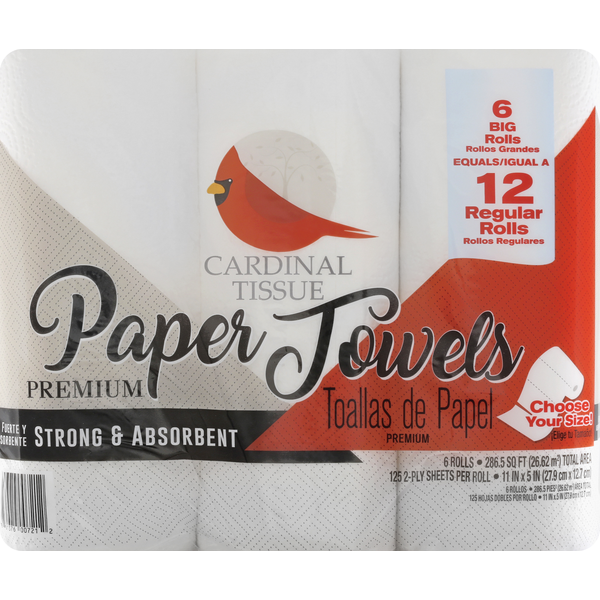 Cardinal Tissue Paper Towels, Premium, Big Roll, 2-Ply hero