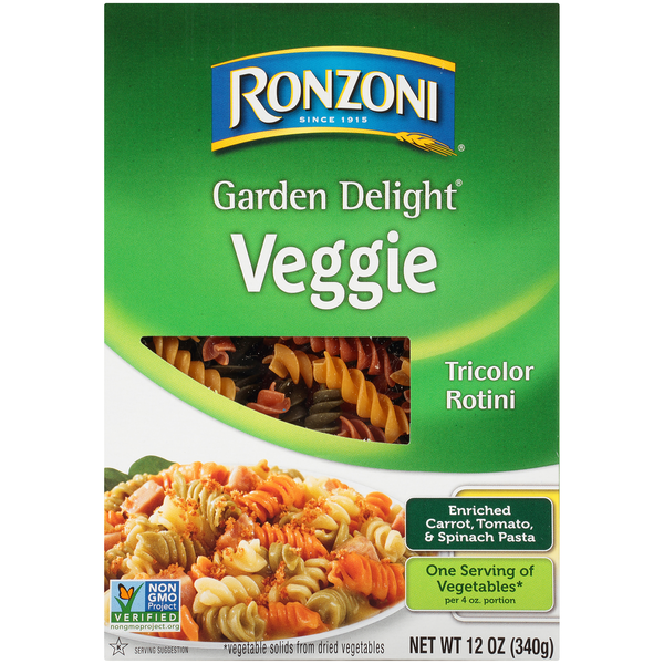 Dry Pasta & Noodles Ronzoni Veggie Tricolor Rotini hero