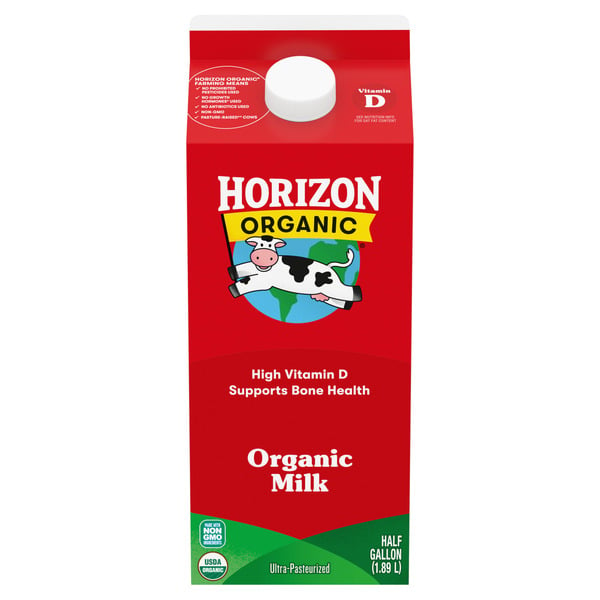 Milk Horizon Organic High Vitamin D Milk, High Vitamin D Milk, 64 FL OZ Half Gallon Carton hero