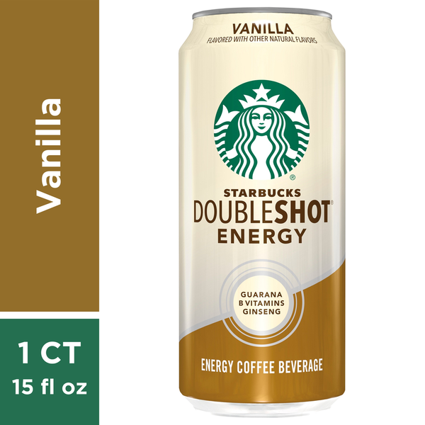 Refrigerated Starbucks Doubleshot Energy, Vanilla hero