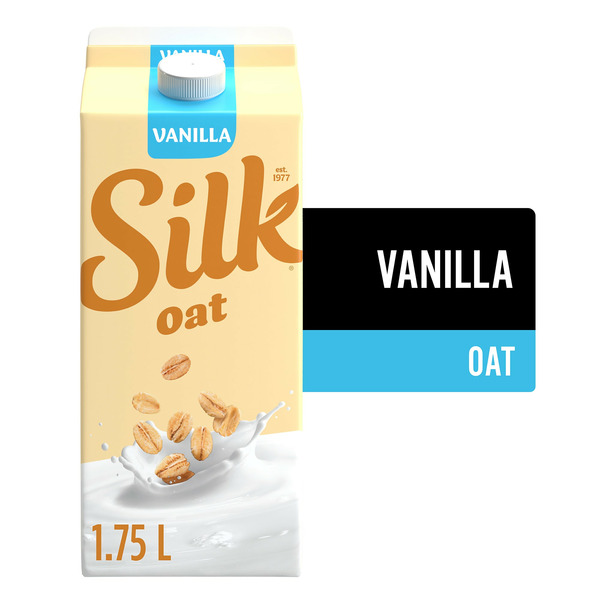 Refrigerated Silk Oat Beverage, Plant Based, Dairy Free, Vanilla Flavour hero