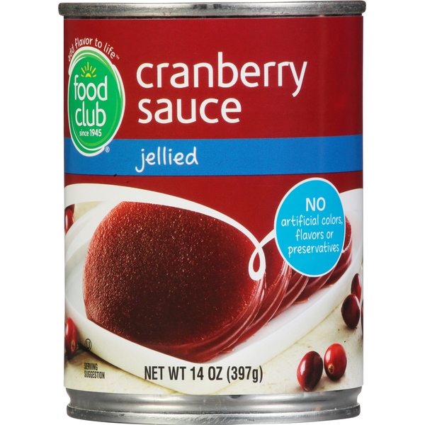 Canned Fruit & Applesauce Food Club Cranberry Sauce, Jellied hero