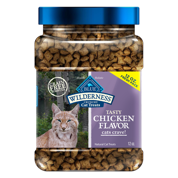 Cat Food & Care Blue Buffalo Wilderness Crunchy Cat Treats, Chicken hero