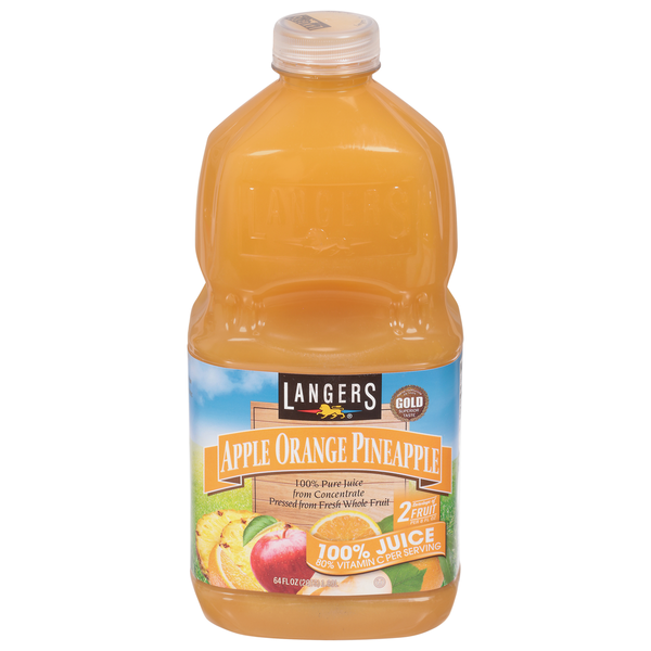 Juice & Nectars Langers 100%, Apple Orange Pineapple Juice hero