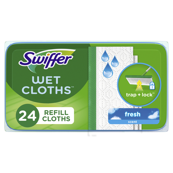 Cleaning Products Swiffer Sweeper Wet Mopping Cloth Refills, Fresh Scent hero