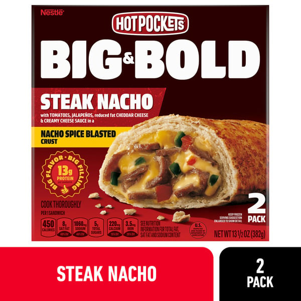 Frozen Meals Hot Pockets Big And Bold Steak Nacho hero