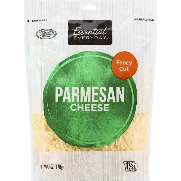 Packaged Cheese Essential Everyday Cheese, Parmesan, Fancy Cut hero