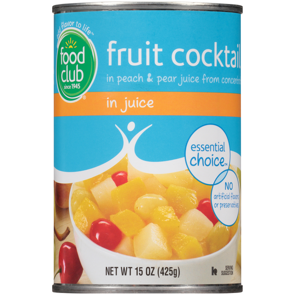 Canned Fruit & Applesauce Food Club Fruit Cocktail In Peach & Pear Juice From Concentrate hero