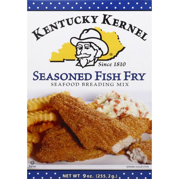 Prepared Meals Kentucky Kernel Seafood Breading Mix, Fish Fry, Seasoned hero