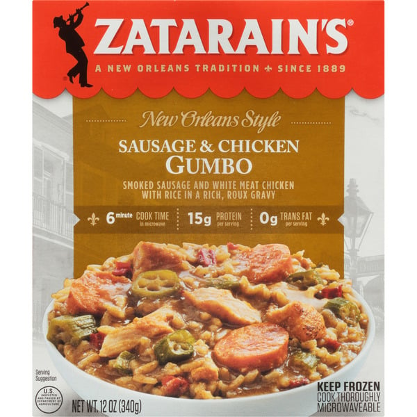 Frozen Meals Zatarain's Frozen Sausage And Chicken Gumbo hero