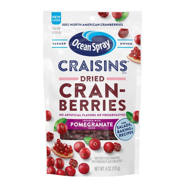 Nuts, Seeds & Dried Fruit Ocean Spray Dried Cranberries Infused with Pomegranate Juice hero