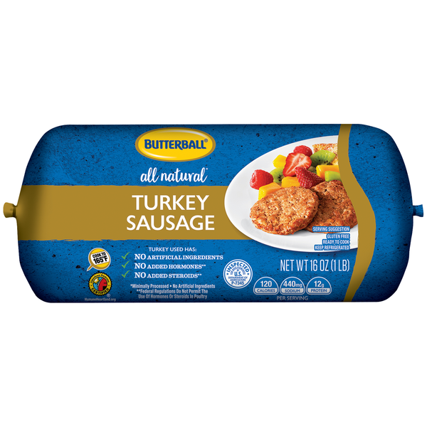 Poultry Butterball All Natural Turkey Sausage hero