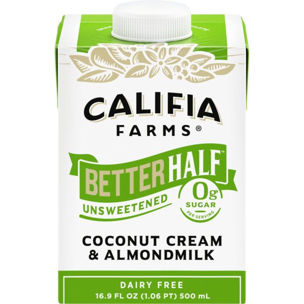 Creamer Califia Farms Unsweetened Better Half Coconut Cream & Almondmilk Creamer hero