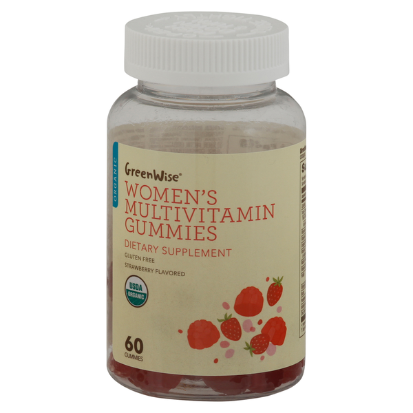 GreenWise Multivitamin, Organic, Women's, Strawberry Flavored, Gummies hero