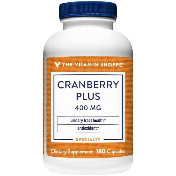 Women's Health Supplements The Vitamin Shoppe Cranberry Plus - 400 MG (180 Capsules) hero