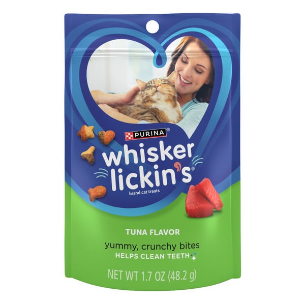 Cat Food & Care Purina Whisker Lickin's Cat Treats, Crunchy and Yummy Tuna Flavor hero