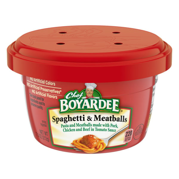 Canned Meat, Seafood & Beans Chef Boyardee Spaghetti Meatballs Microwave hero