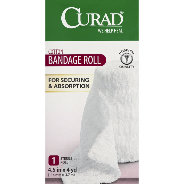 First Aid CURAD Bandage Roll, Cotton hero