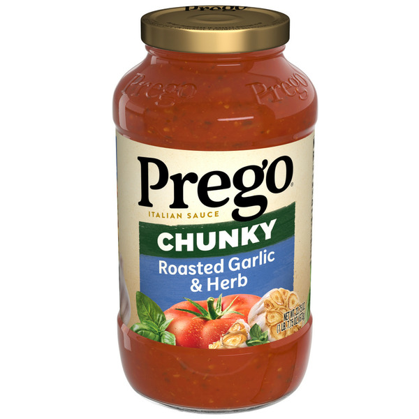 Pasta Sauce Prego Chunky Roasted Garlic and Herb Pasta Sauce hero