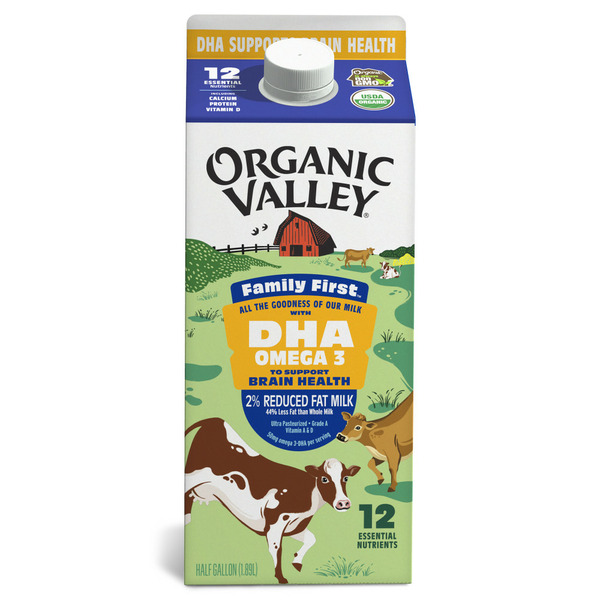 Organic Valley Family First Omega 2% (Reduced Fat) Organic Milk hero