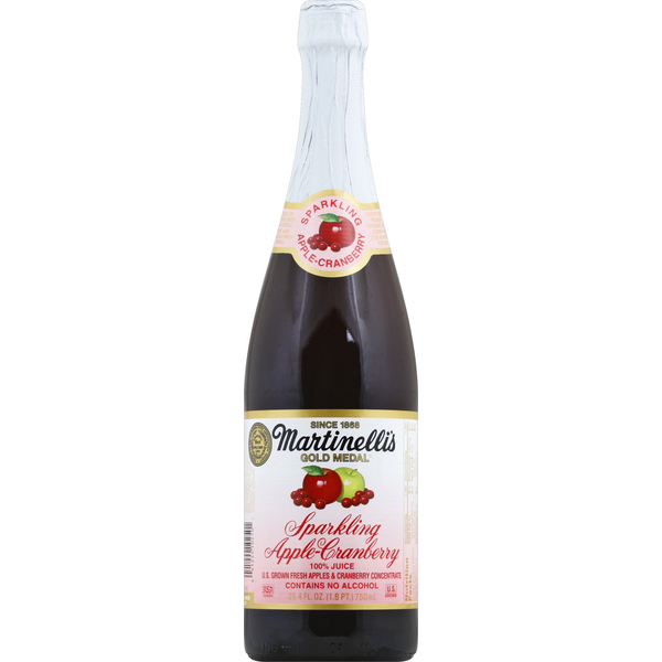 Juice & Nectars Martinelli's Sparkling Apple Cranberry 100% Juice hero