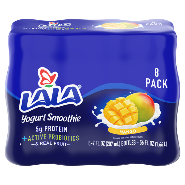 Yogurt LALA Yogurt Smoothie, Mango, 8 Pack hero