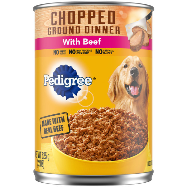 Wet Dog Food Pedigree Chopped Ground Dinner Adult Canned Wet Dog Food Beef hero