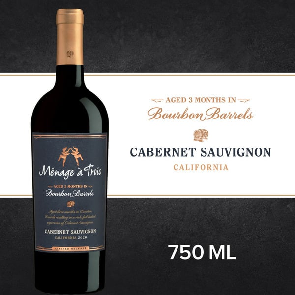 Ménage à Trois Bourbon Barrel Cabernet Sauvignon Red Wine hero