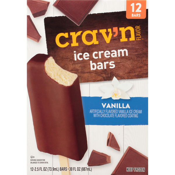 Crav'n Flavor Ice Cream Bars, Vanilla hero