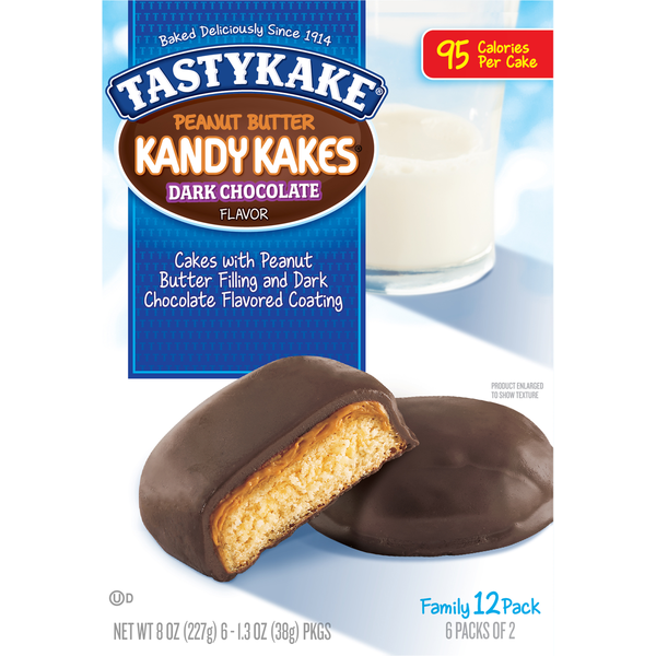 Cookies & Cakes Tastykake Dark Chocolate Peanut Butter Kandy Kakes hero