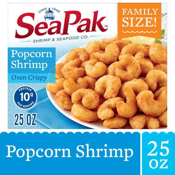 Frozen Seafood SeaPak Oven Crispy Popcorn Shrimp hero