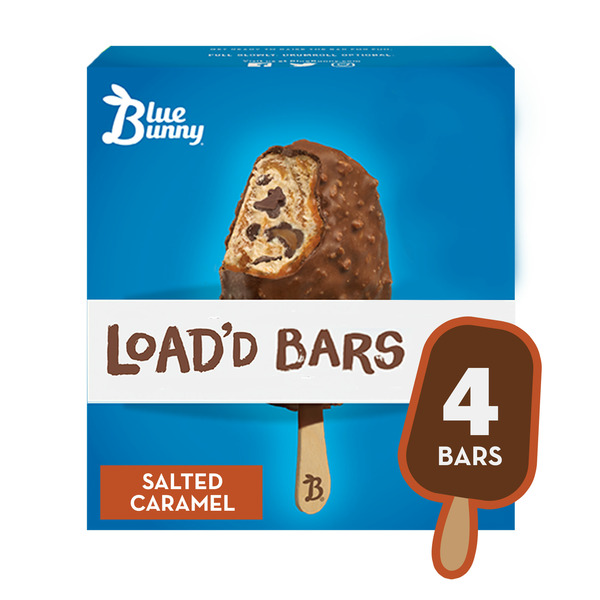 Ice Cream & Ice Blue Bunny Load'd Bars Salted Caramel hero