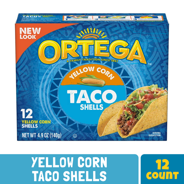 Crackers Ortega Yellow Corn Taco Shells, Kosher hero