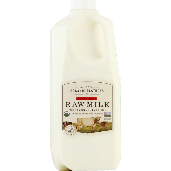 Milk Organic Pastures Raw Milk, Organic, Whole hero