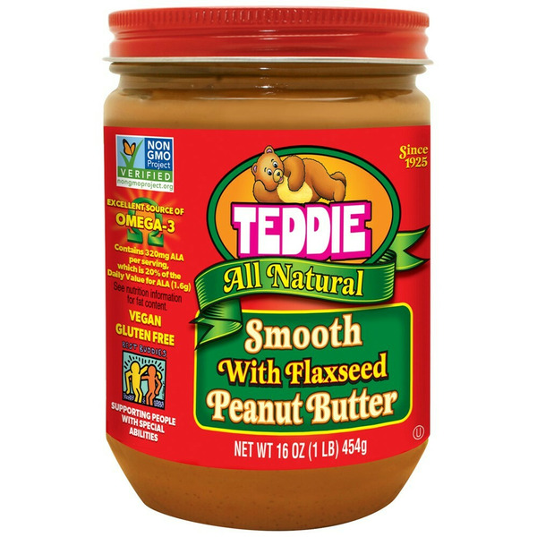 Spreads Teddie All Natural Peanut Butter, Smooth with Flaxeed hero