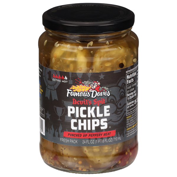 Pickled Goods & Olives Famous Dave's Pickle Chips, Devil's Spit, Extra Hot, Fresh Pack hero