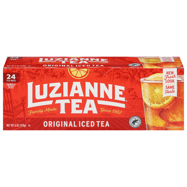 Holiday Items Luzianne Special Blend Iced Tea, Family Size Tea Bags hero