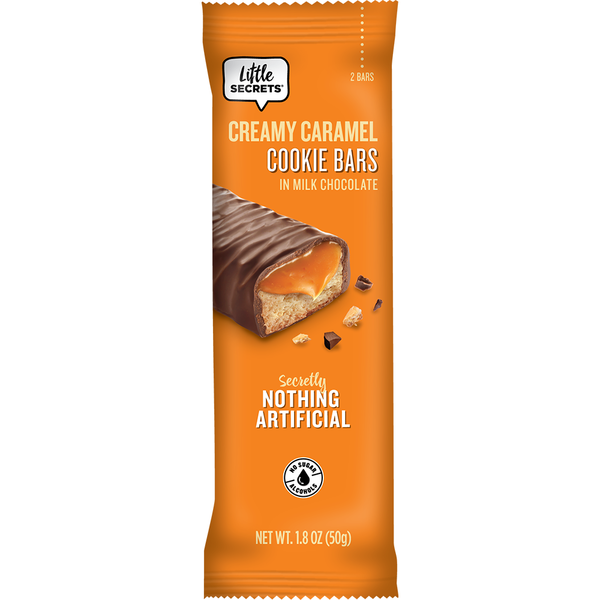 Candy & Chocolate Little Secrets Chocolates Creamy Caramel Cookie Bars in Milk Chocolate hero