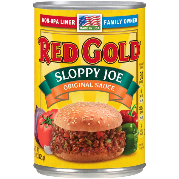 Canned Meat & Seafood Red Gold Sloppy Joe Original Sauce hero