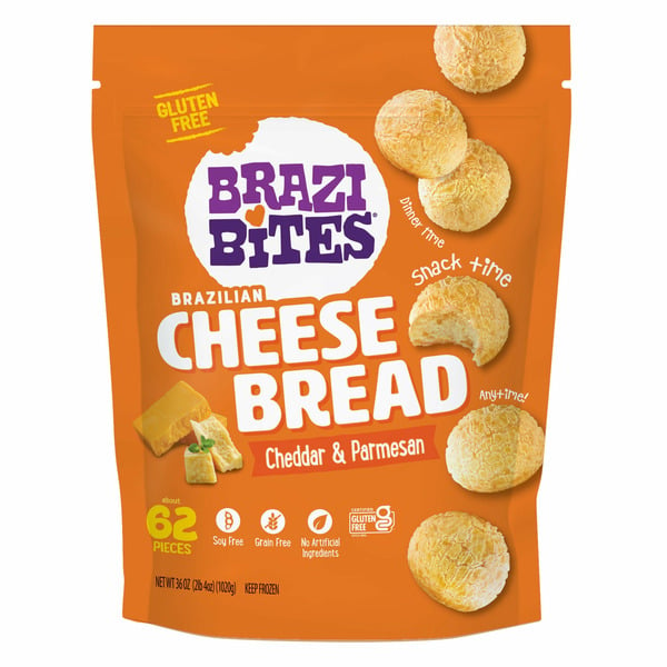 Frozen Appetizers & Sides Brazi Bites Cheddar & Parmesan, Brazilian Cheese Bread hero