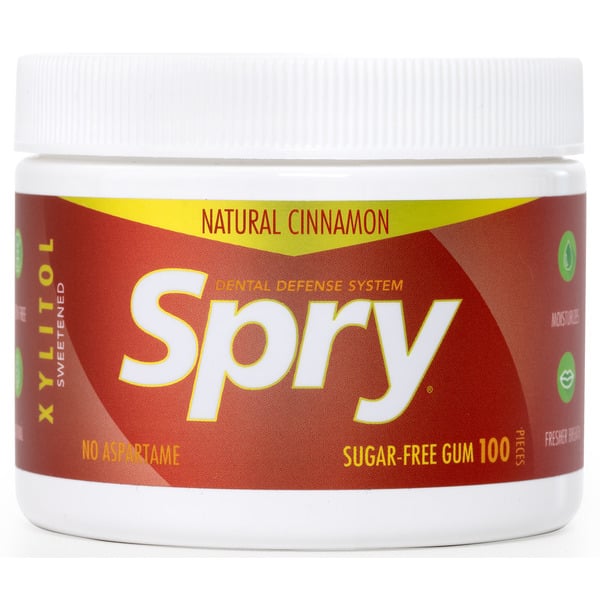 Mint & Gum Spry Sugar Free Gum Natural Cinnamon Flavor with Xylitol, No Aspartame hero