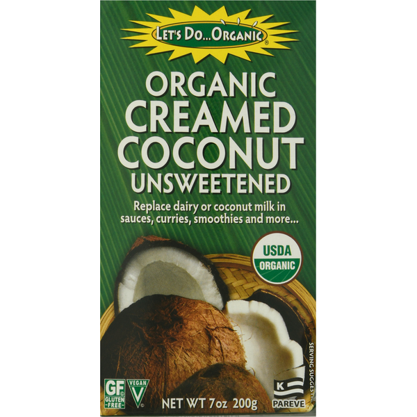 Baking Ingredients Let's Do Organic Creamed Coconut, Unsweetened hero