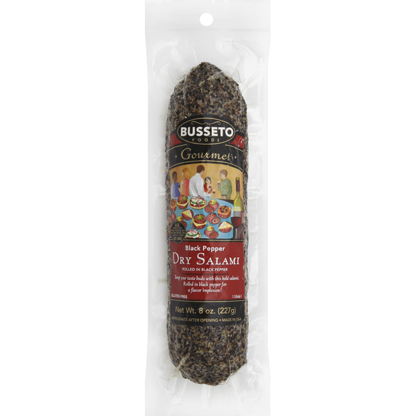 Lunch Meat Busseto Foods Salami, Dry, Black Pepper hero