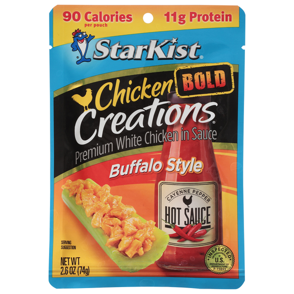 Instant Foods StarKist Chicken in Sauce, Premium, White, Buffalo Style, Bold hero