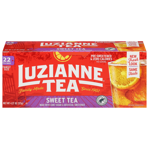 Tea Luzianne Sweet Tea, Tea Bags, Family Size hero